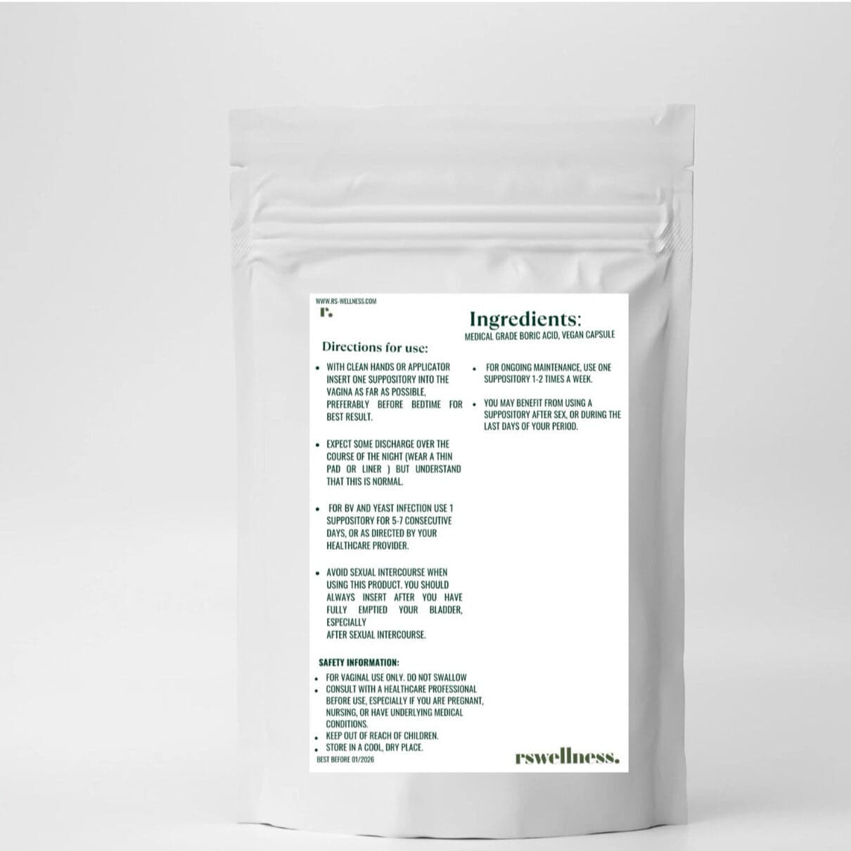 RS Wellness pH Gentle Gel bottle on cream background